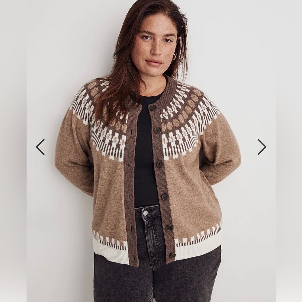 NWT Madewell Fair Isle Frankfort Cardigan Sweater